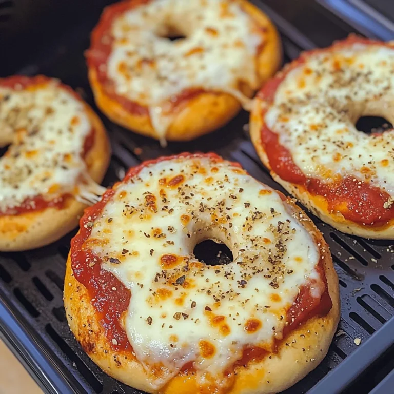 Air Fryer Bagel Pizzas