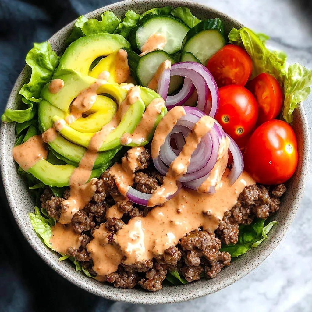 Healthy Burger in a Bowl