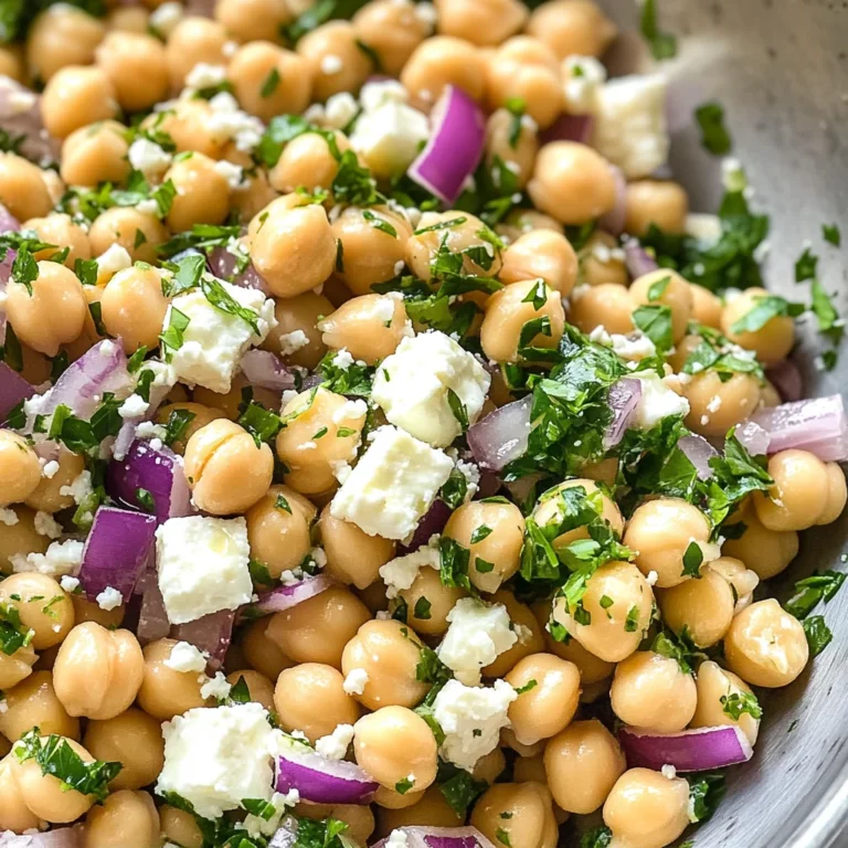 Lemony Chickpea Feta Salad (Gluten Free)