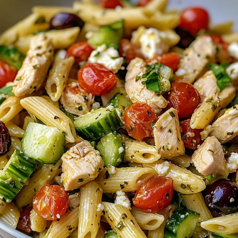 Mediterranean Chicken Pasta Salad