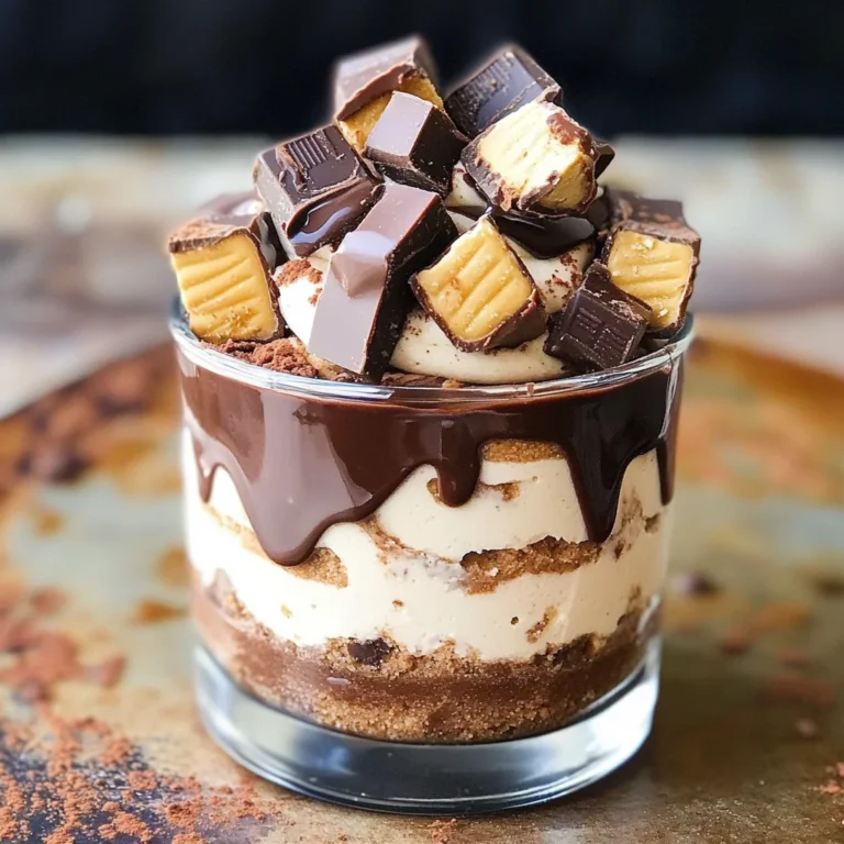 Mini Reese's Chocolate Peanut Butter Cheesecake Trifles