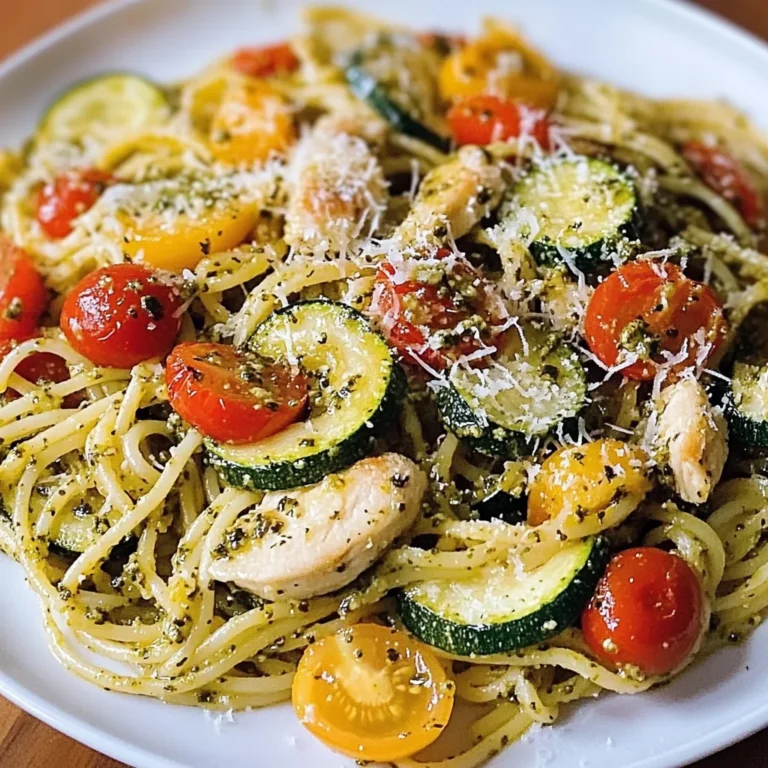 Parmesan Zucchini Tomato Chicken Spaghetti