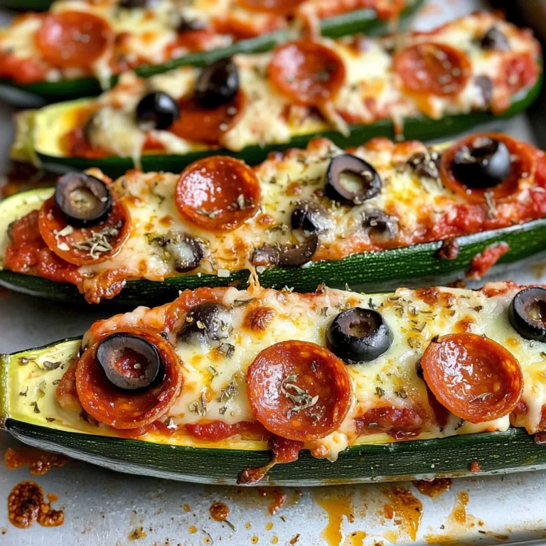 Pizza Stuffed Zucchini Boats