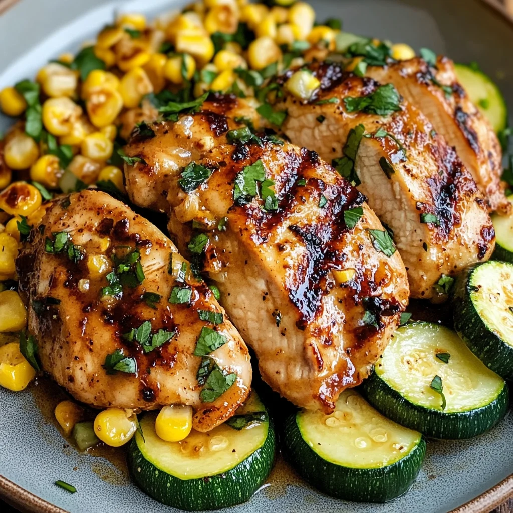 Savory Garlic Butter Chicken with Fresh Zucchini and Sweet Corn