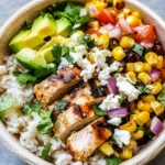 Street Corn Chicken Rice Bowl