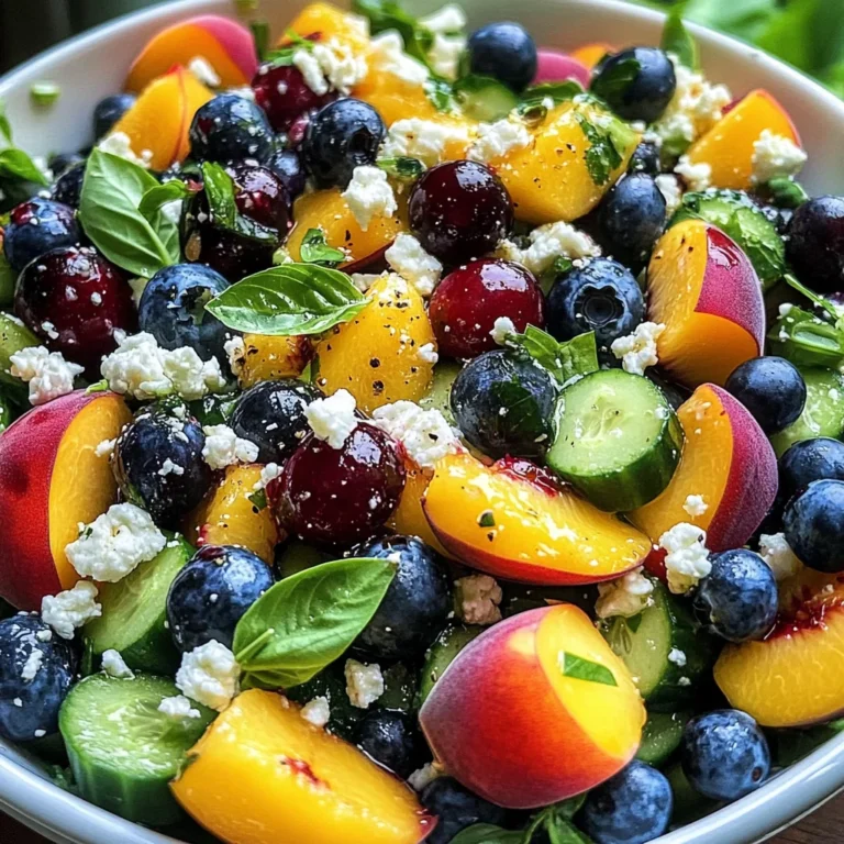 Blueberry Peach Feta Salad