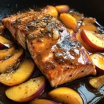 Bourbon Peach Roasted Salmon