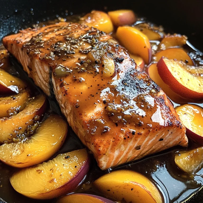 Bourbon Peach Roasted Salmon