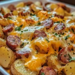 Cheesy Ranch Potatoes and Smoked Sausage