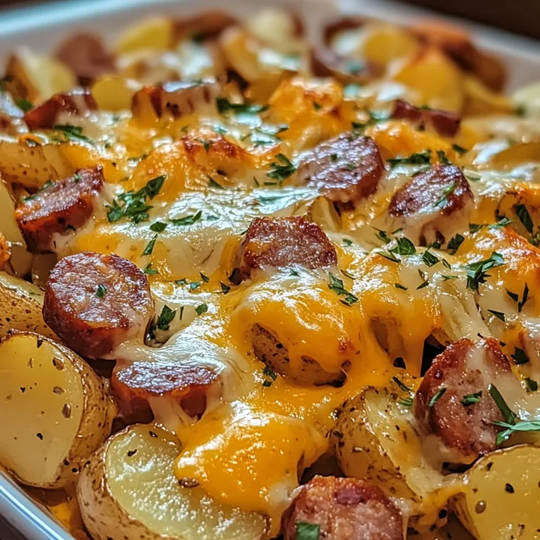 Cheesy Ranch Potatoes and Smoked Sausage