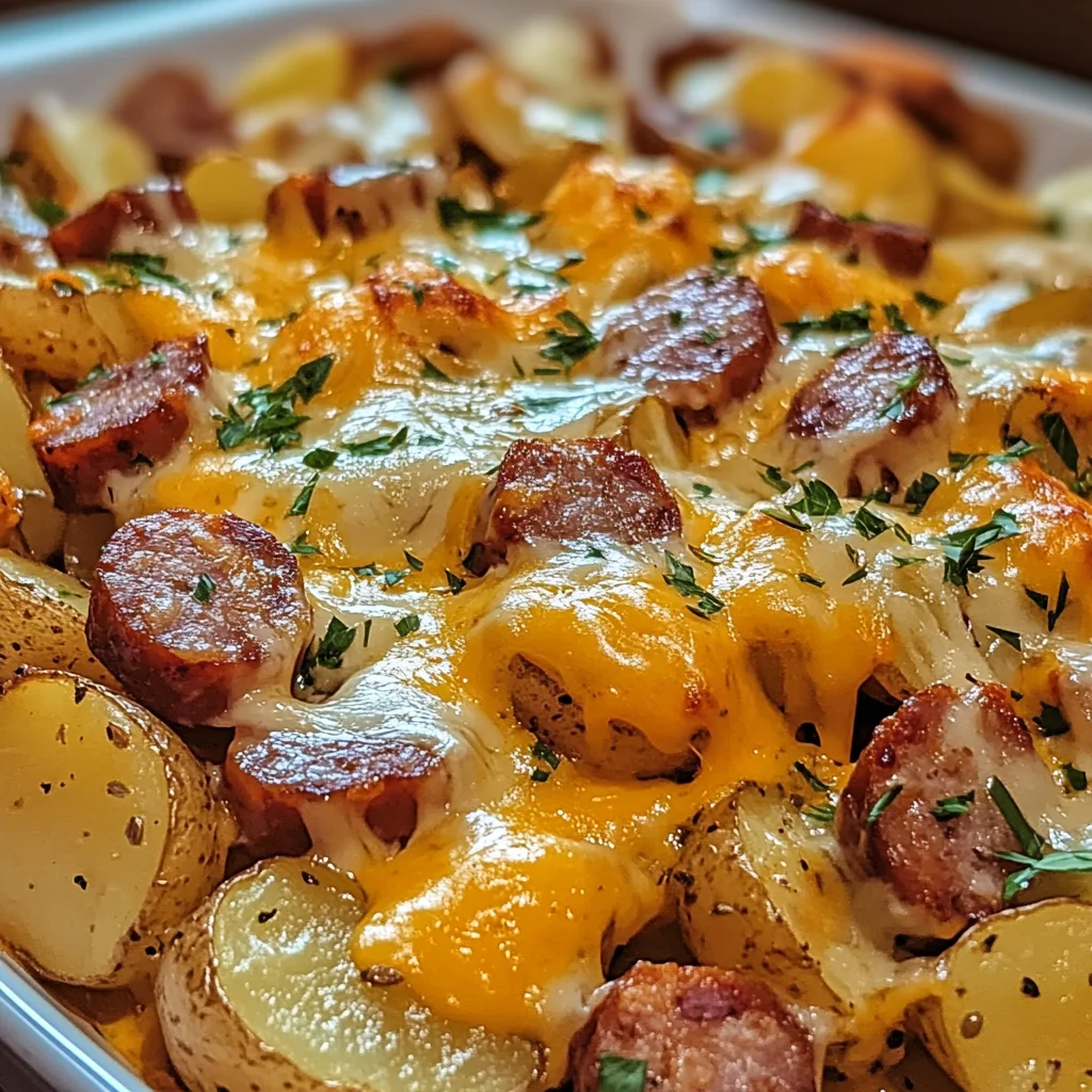 Cheesy Ranch Potatoes and Smoked Sausage