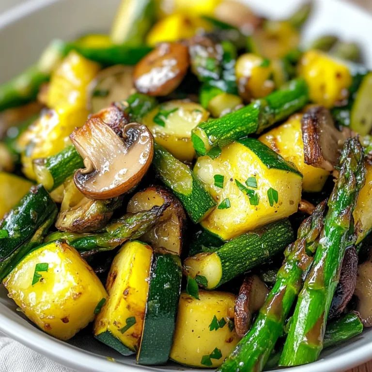 Flavorful Asparagus with Zucchini and Squash