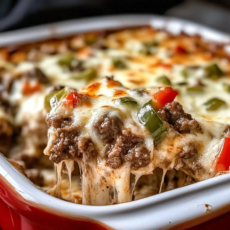 Low Carb Philly Cheesesteak Casserole