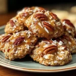 No-Bake Coconut Pecan Praline Cookies