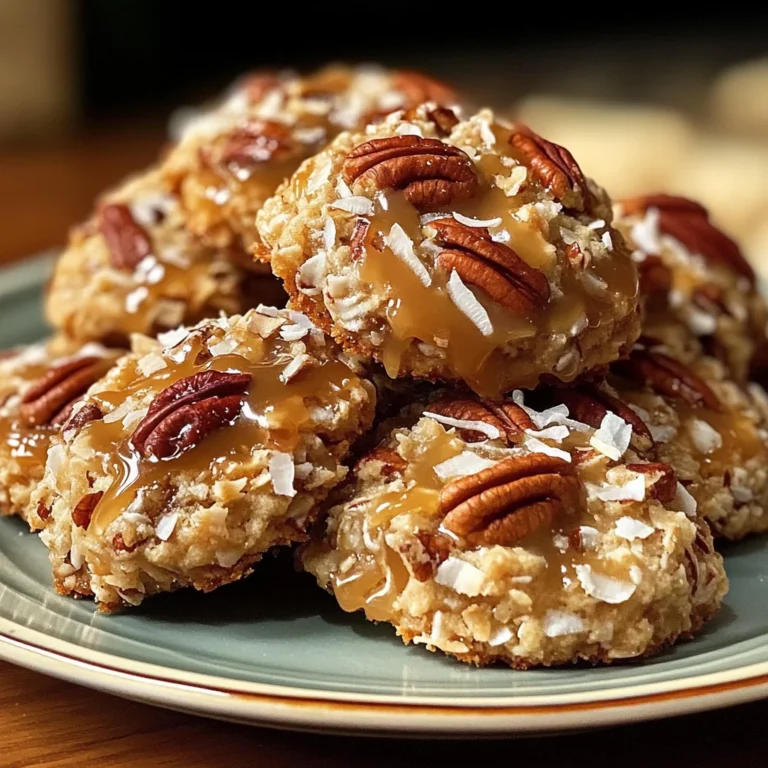 No-Bake Coconut Pecan Praline Cookies