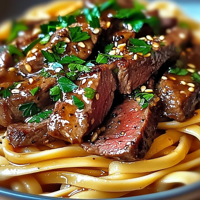 Sweet and Spicy Garlic Steak Pasta
