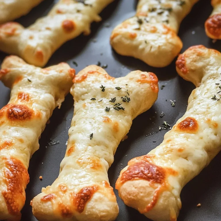 Cheesy Halloween Breadstick Bones