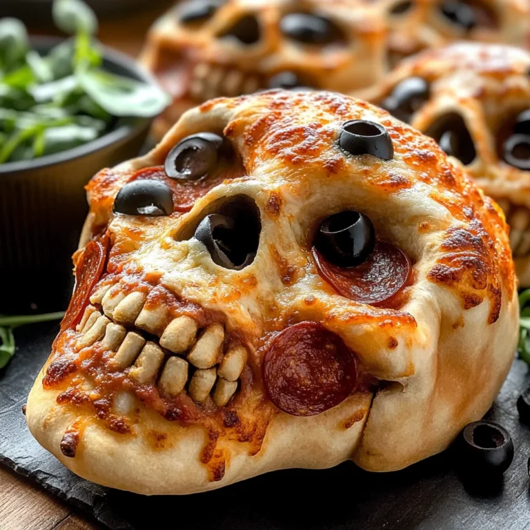 Cheesy Halloween Pizza Skulls