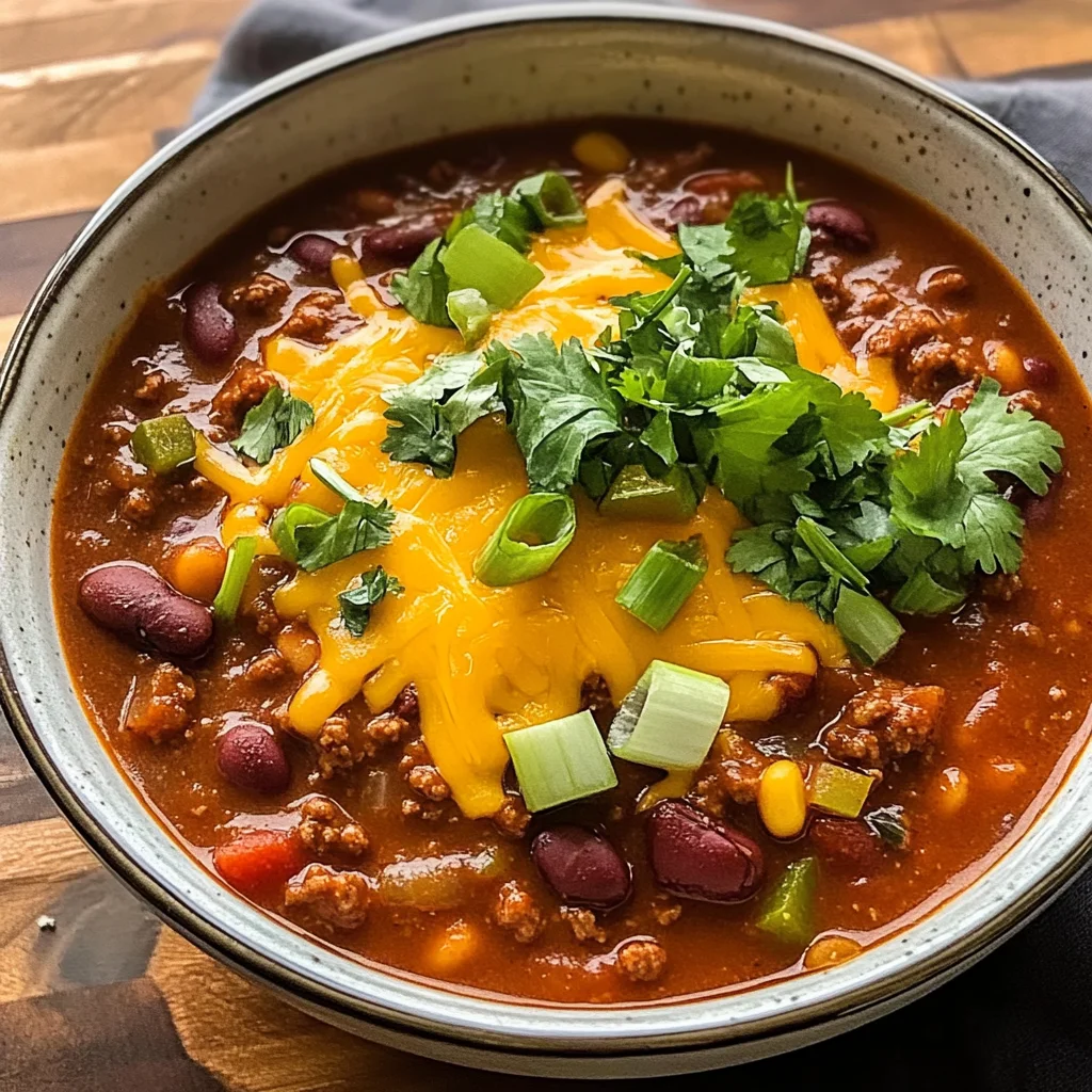 Crockpot Spicy Queso Beef Chili