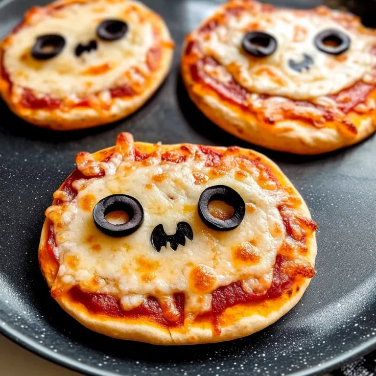 Easy Mini Halloween Pizzas