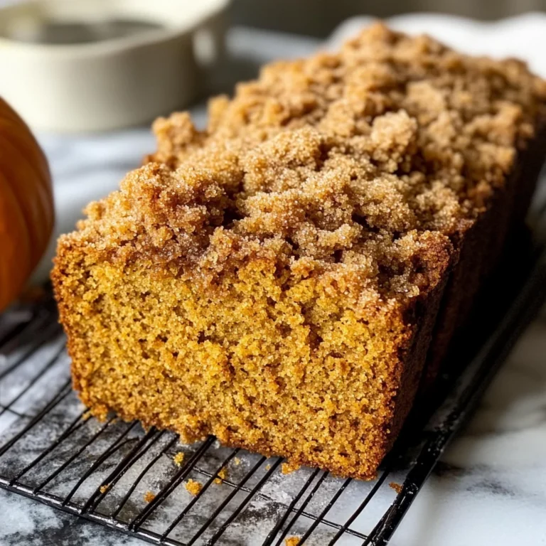 Easy Pumpkin Bread with Crumb Topping