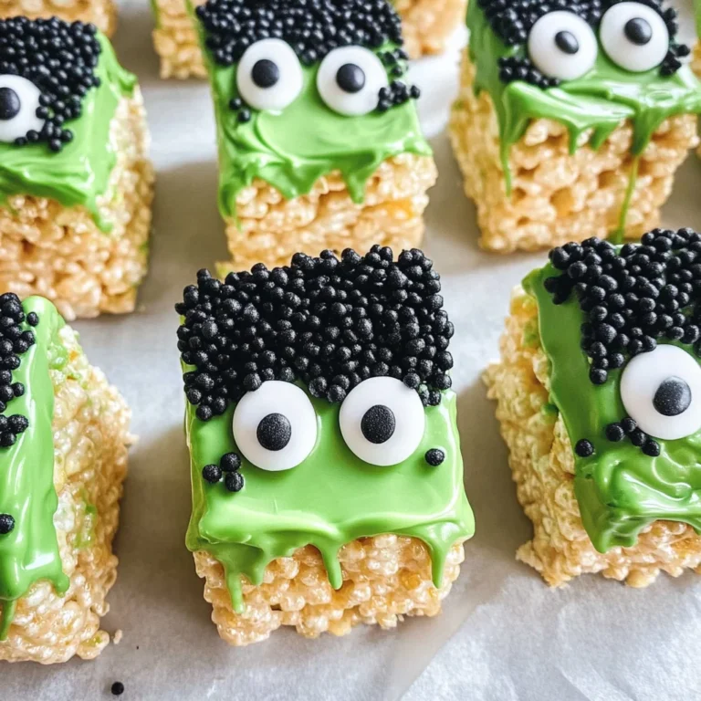 Frankenstein Halloween Rice Krispie Treats