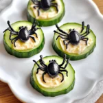 Keto Spider Cucumber Appetizer Bites