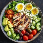 Mediterranean Power Salad with Chicken & Avocado