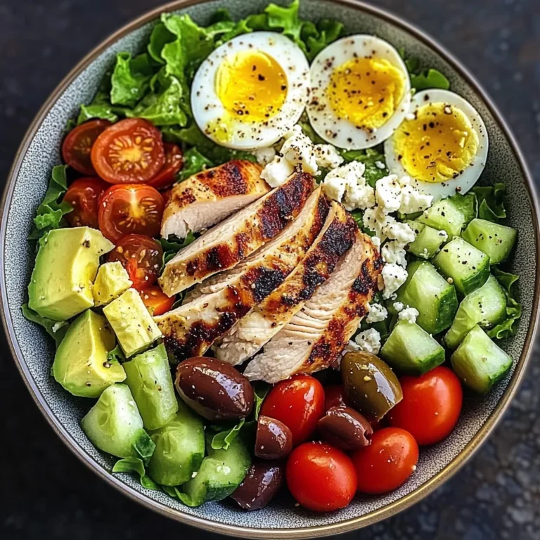 Mediterranean Power Salad with Chicken & Avocado