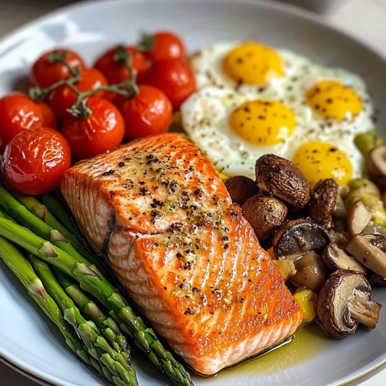 Nourishing Pan-Seared Salmon with Asparagus and Scrambled Eggs Recipe