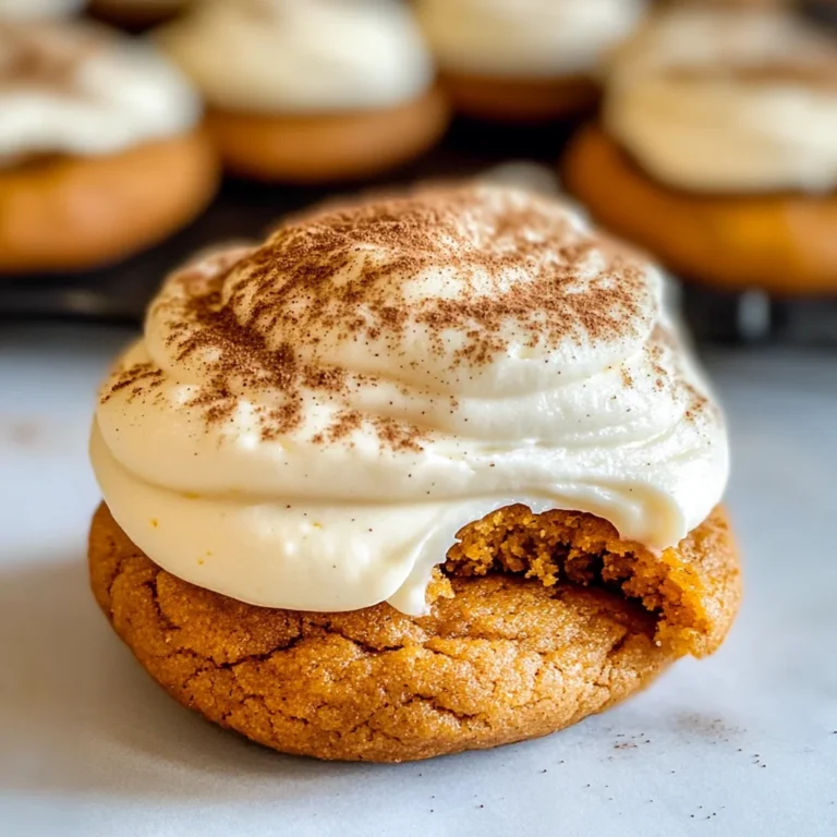 Pumpkin Cookies with Cream Cheese Frosting