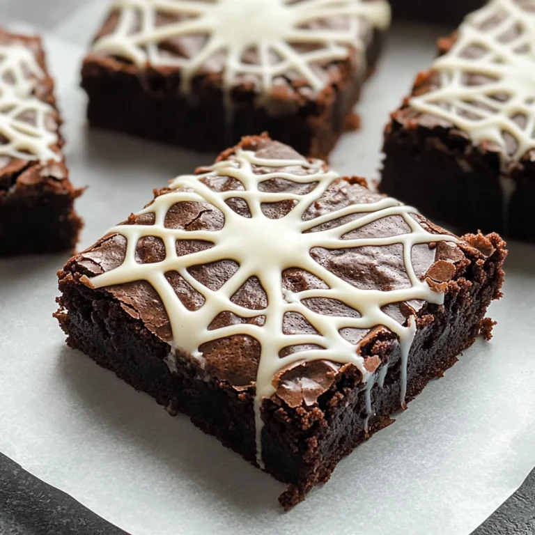 Spider Web Brownies