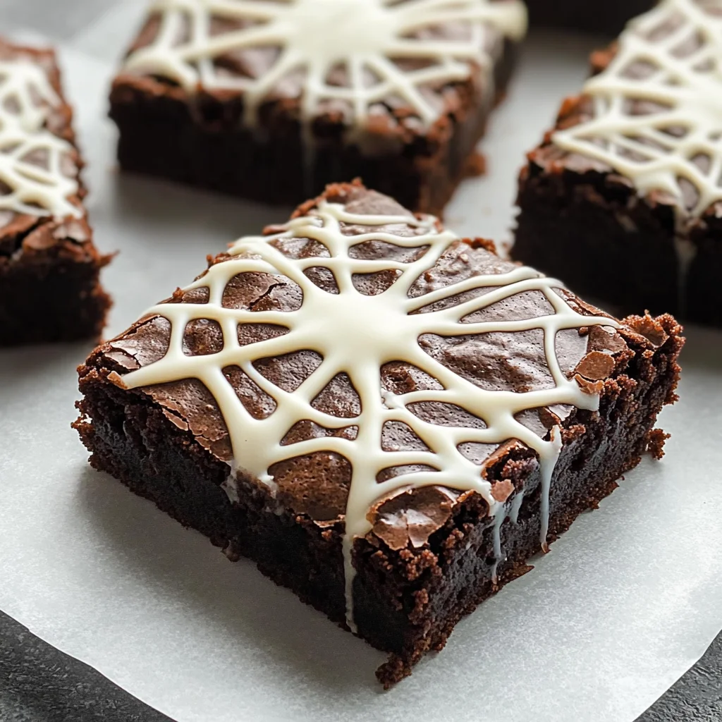 Spider Web Brownies