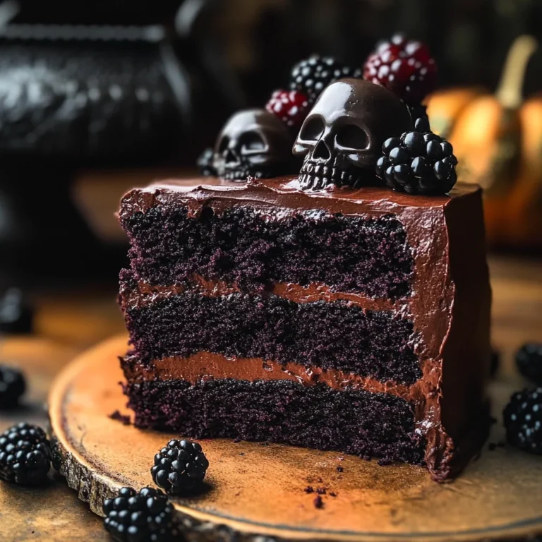 Spooky Black Velvet Halloween Cake