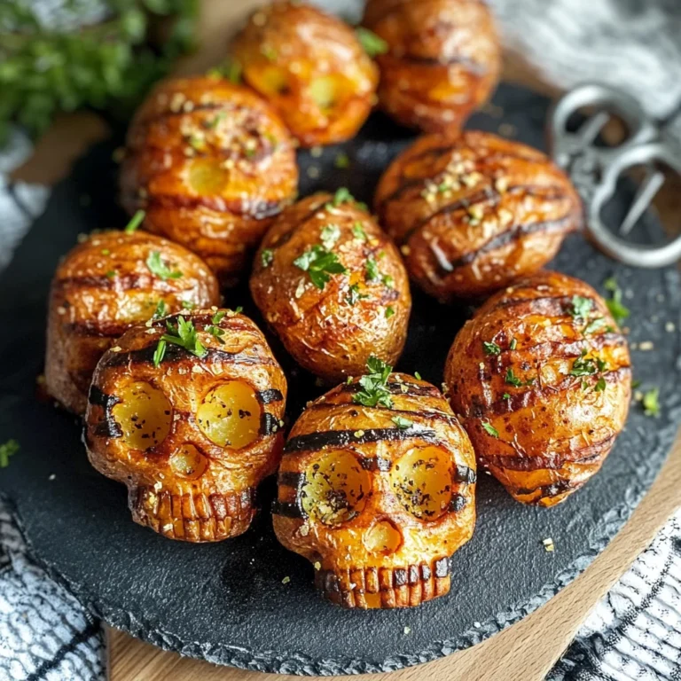 Spooky Halloween Skull Potatoes