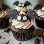 Vegan Oreo Bat Cupcakes