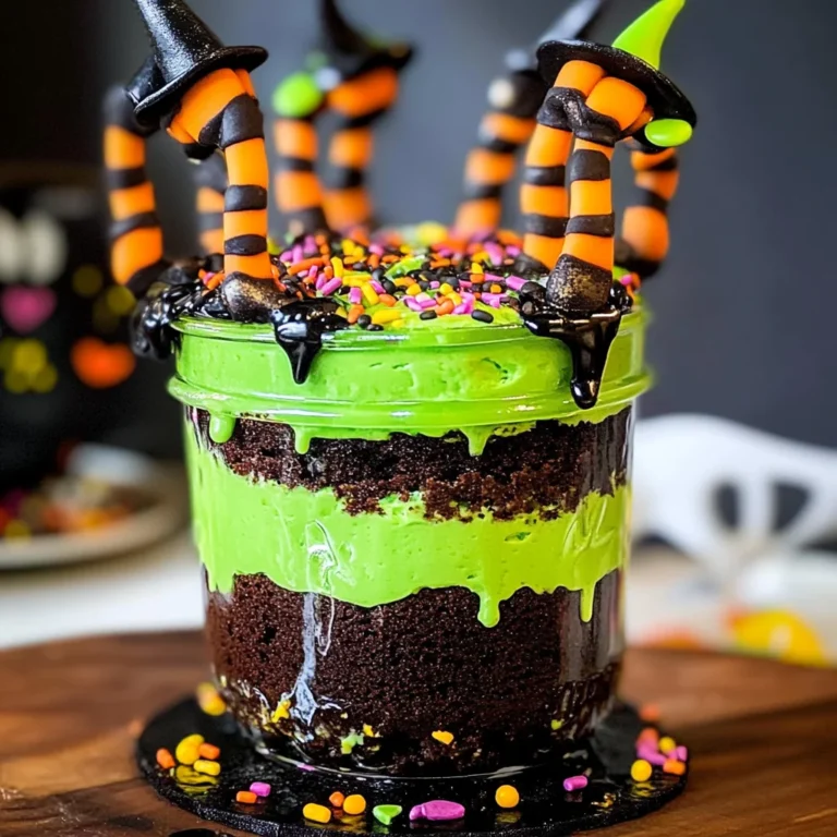 Witches Brew Halloween Cake Jars