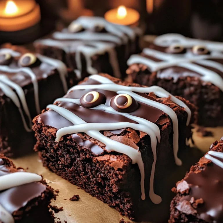 spooky mummy brownies