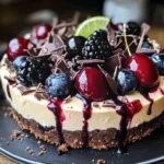 Bourbon Biscuit Cherry Cheesecake Tart