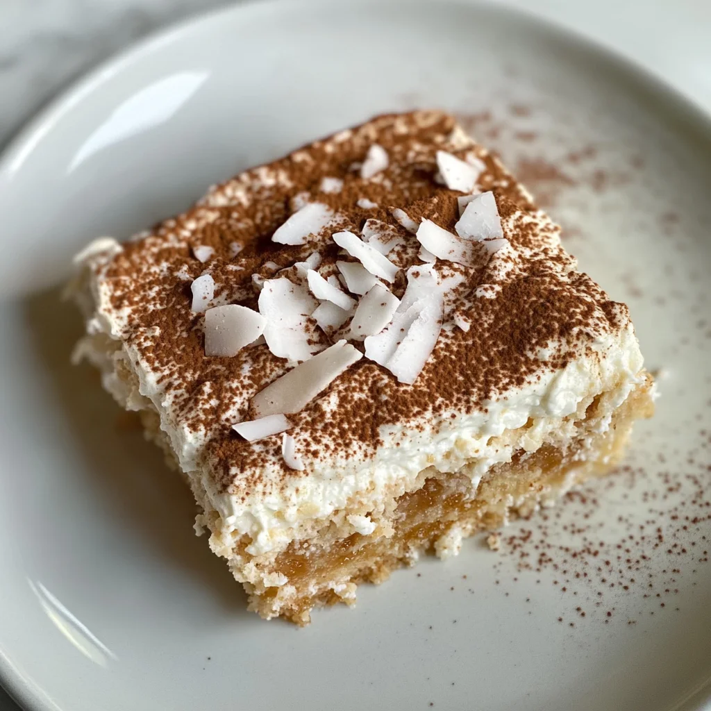 Coconut Rum (Coquito) Tiramisu