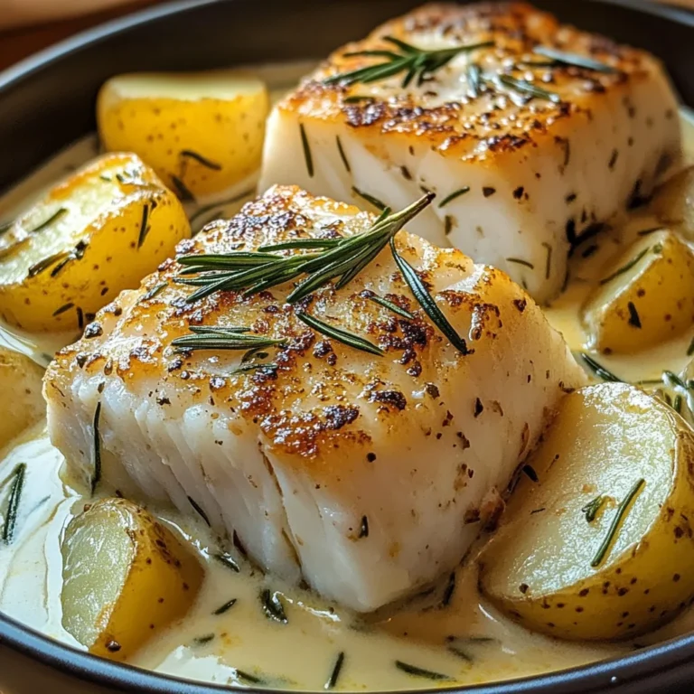 Cod & Potatoes in Rosemary Cream Sauce