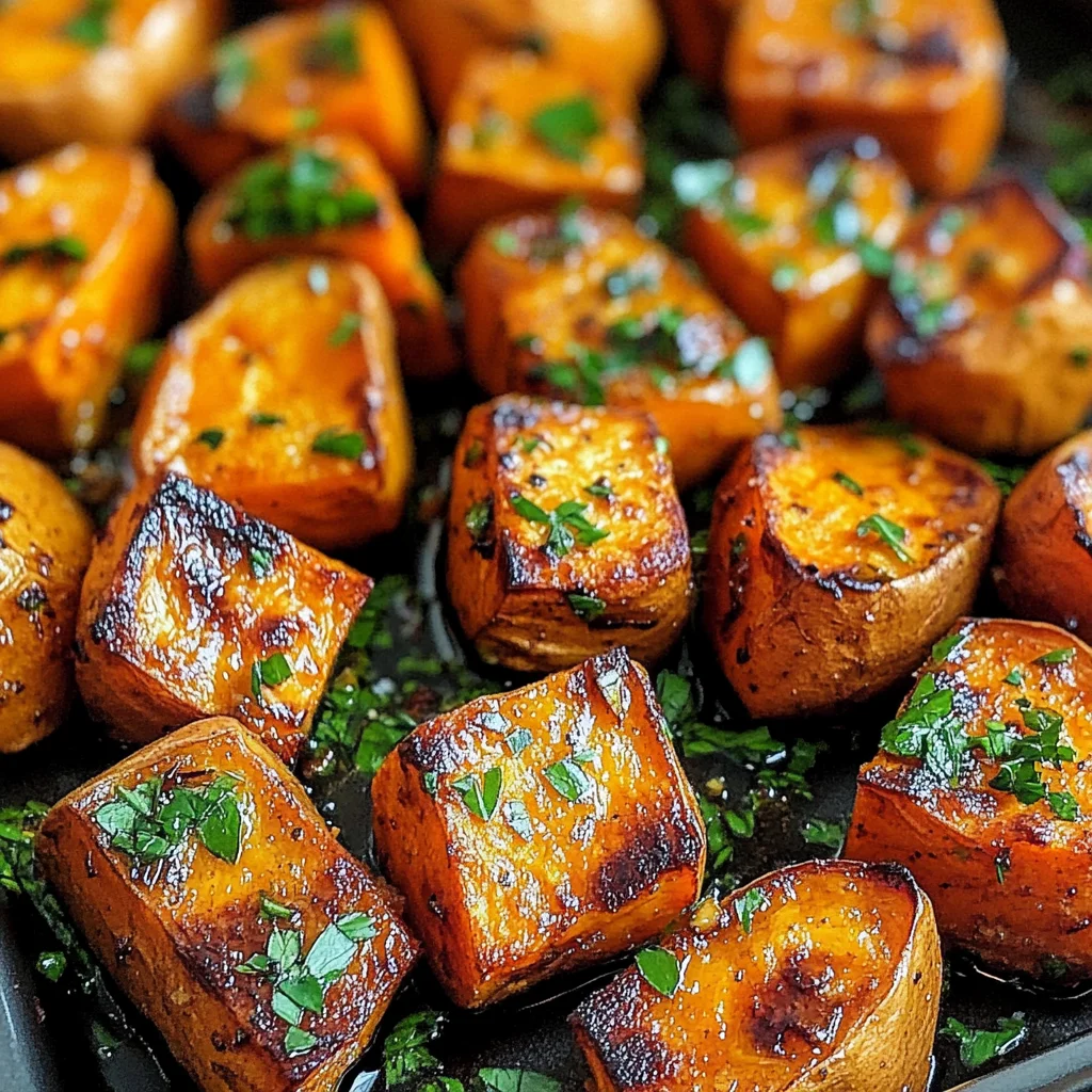 Garlic Butter Roasted Sweet Potatoes: A Delicious and Easy Recipe