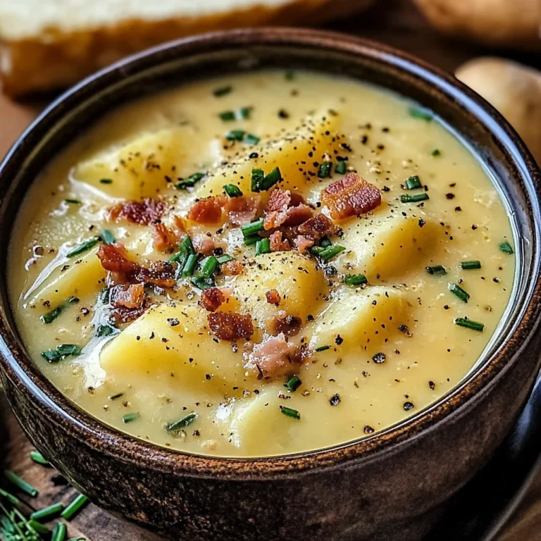 Hearty Cheddar Garlic Herb Potato Soup Recipe