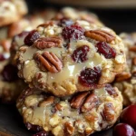 No-Bake Cranberry Pecan Praline Cookies
