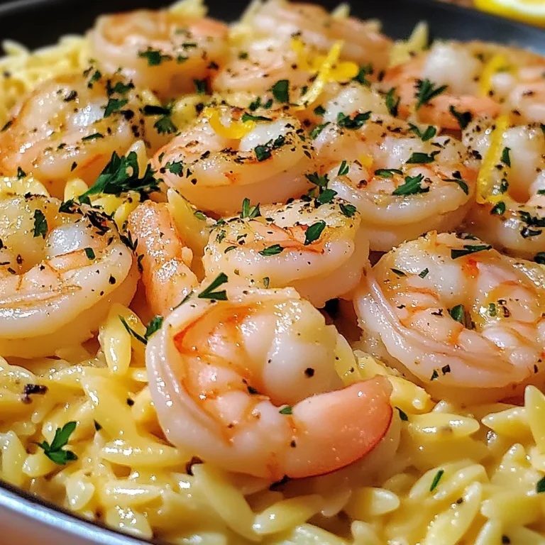 One Pan Parmesan Orzo with Shrimp