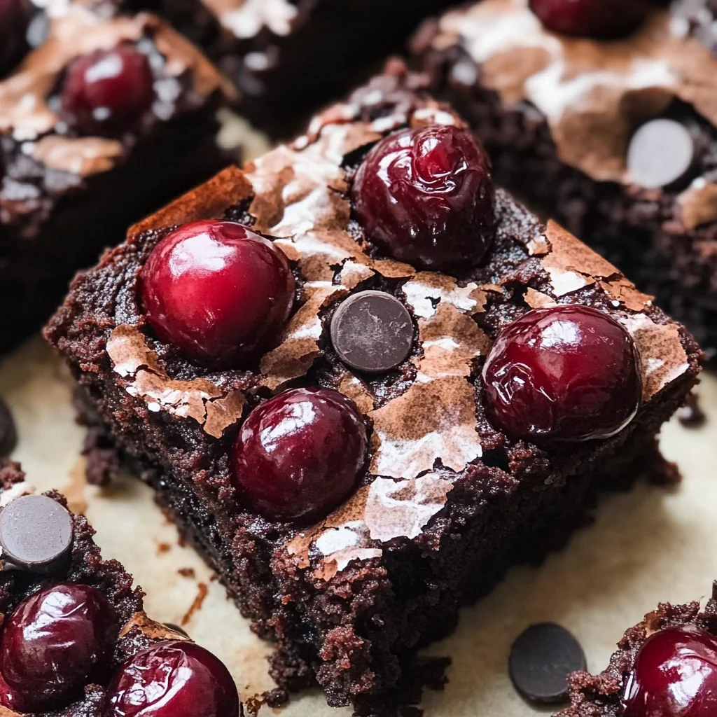 Roasted Chocolate Cherry Brownies