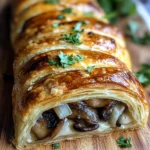Savory Mushroom & Gruyère Puff Pastry Braid