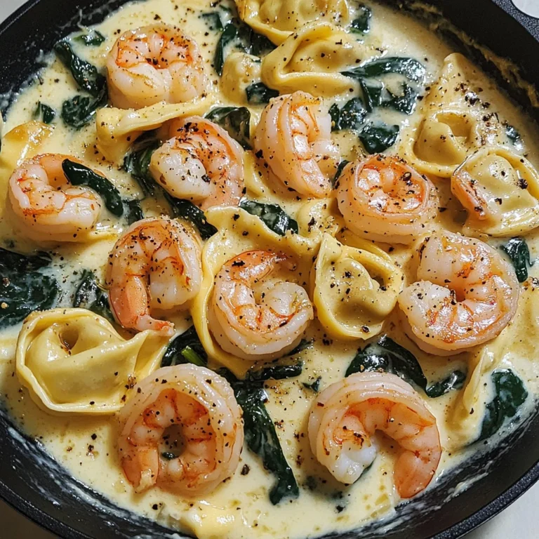 Shrimp Tortellini with Garlic Sauce