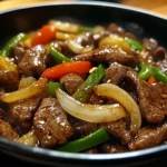 Sizzling Chinese Pepper Steak with Onions