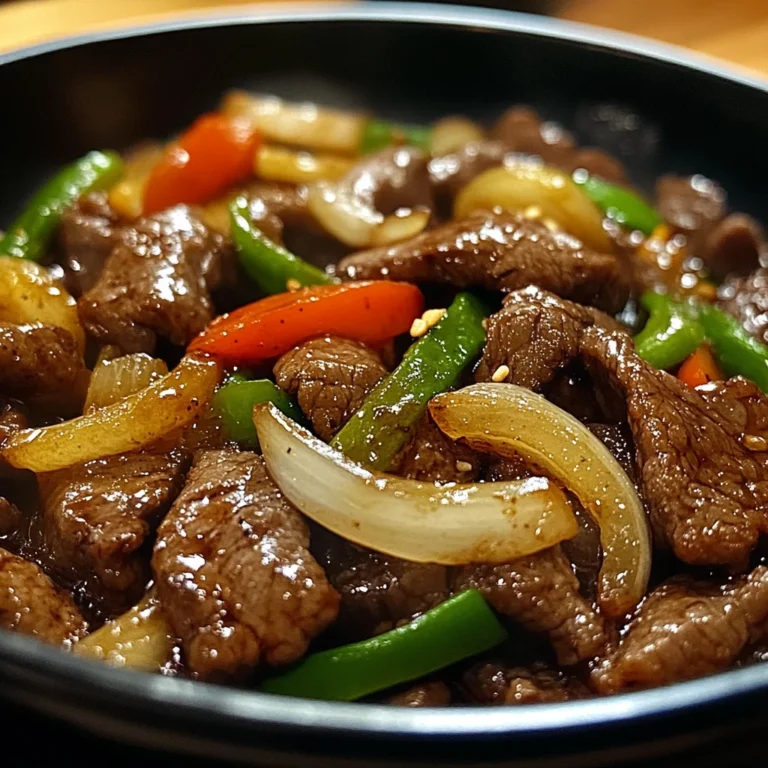 Sizzling Chinese Pepper Steak with Onions